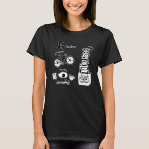 Letter B ist für Fahrradbücher und Brunch T-Shirt