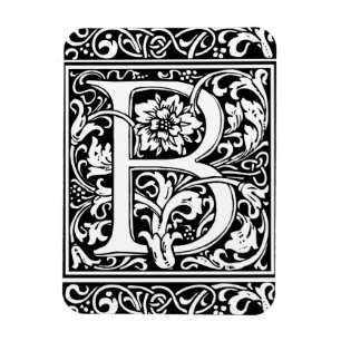 Letter B Medieval Monogram Vintag Initial Magnet