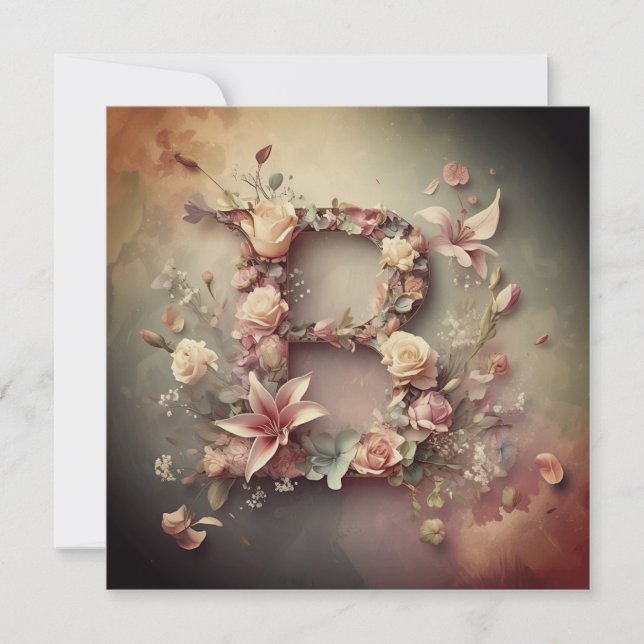 Letter-B-Merkkarte Mitteilungskarte (Vorderseite)