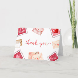 Letter Briefmarke Sweetheart Valentine Baby Dusche Dankeskarte