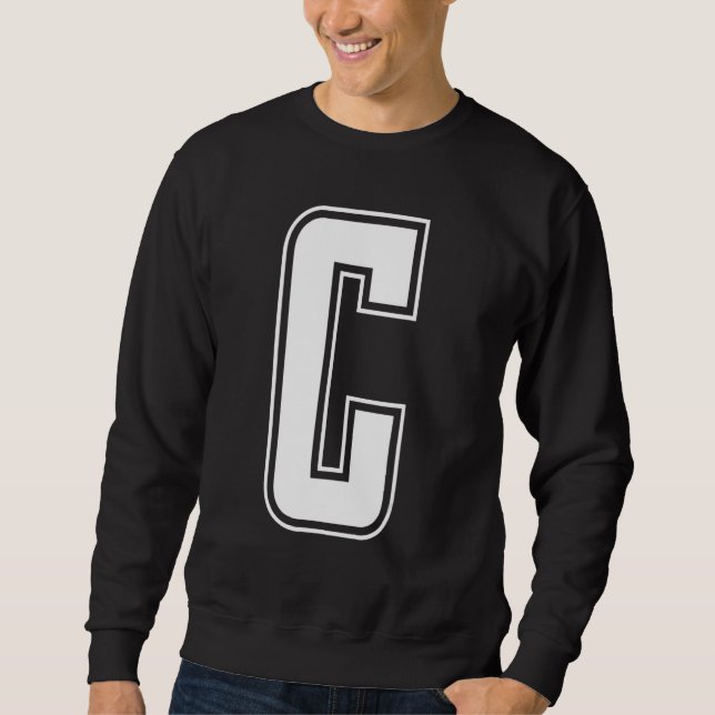 Letter C Capital Alphabet Initial Cheerleading Mon Sweatshirt (Vorderseite)