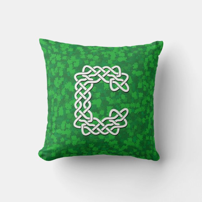 Letter C Celtic Knot Alphabet Kissen (Vorderseite)