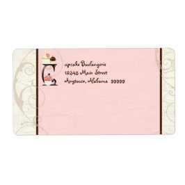 Letter C Cupcake Business Address Mailing Labels