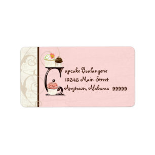 Letter C Cupcake Business Address Mailing Labels Adressaufkleber