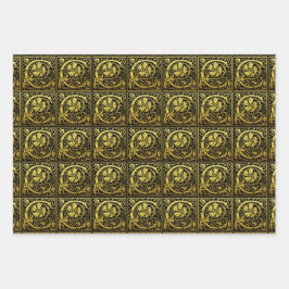 Letter C Erste Imitat Gold Geschenkpapier Set