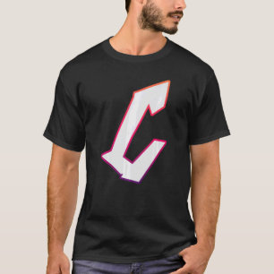 Letter C Graffiti Street Letter C Typografie Alpha T-Shirt
