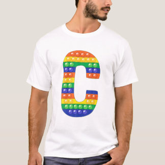 Letter C Hauptstadt Alphabet Fidget Pop Es Funny M T-Shirt