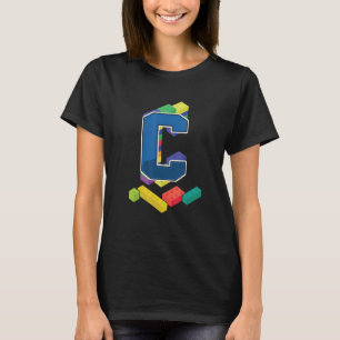 Letter C Master Builder Alphabet Nachname Buildin T-Shirt