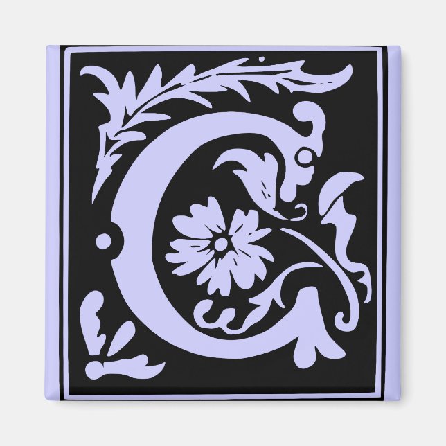 Letter C Monogramm Magnet (Vorne)