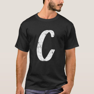 Letter C Single Erste Hauptstadt Alphabet Monogram T-Shirt