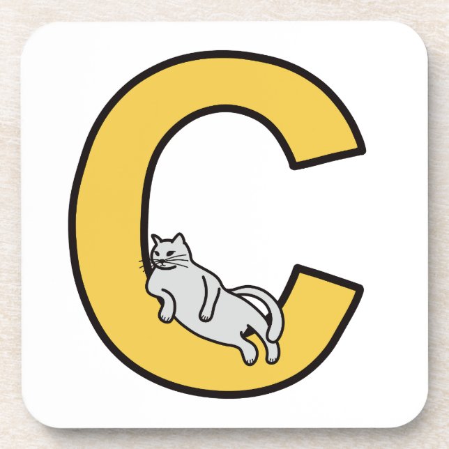 Letter C-Untersetzer Getränkeuntersetzer (Vorderseite)