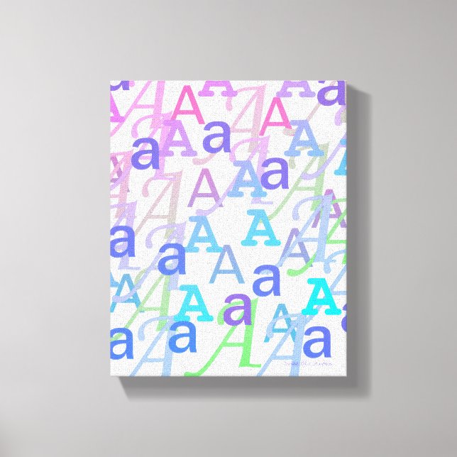 Letter Confetti "A" Leinwanddruck (Vorderseite)