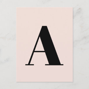 Letter Custom Alphabet   Modernes Minimalistisches Postkarte