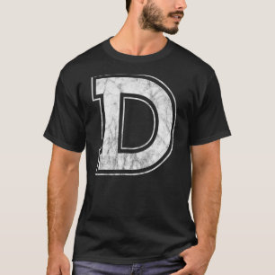 Letter D Hauptstadt Alphabet Monogram Initial T-Shirt