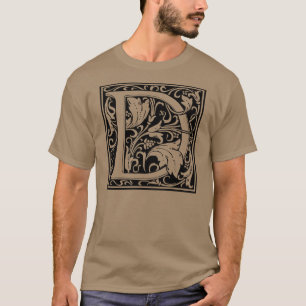 Letter D mittelalterliche Monogram Art Nouveau T-Shirt