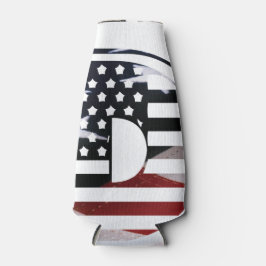 Letter D Monogram Initial USA Flaschenkühler