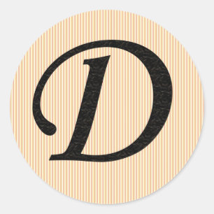 Letter D Monogrammierte Stickers