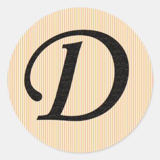 Letter D Monogrammierte Stickers