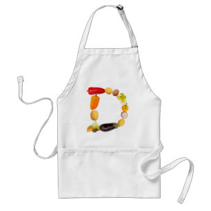 letter "D" of fruits and vegetables Schürze