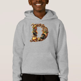 Letter D Thanksgiving style gift Hoodie