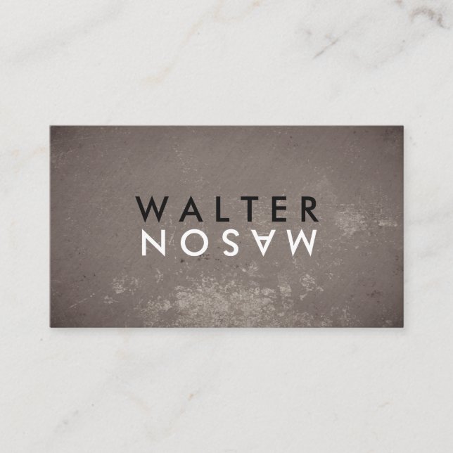 Letter Drehte Grungy Texture Visitenkarte (Vorderseite)