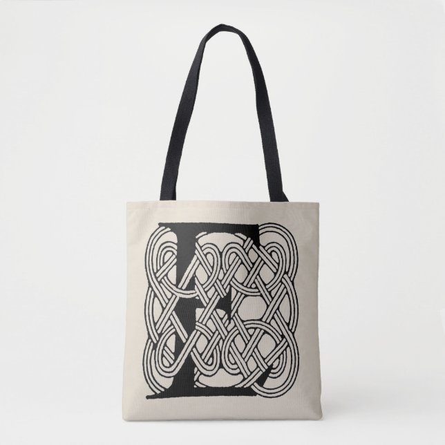 Letter E Celtic Knot Vintag Monogram (Vorderseite)