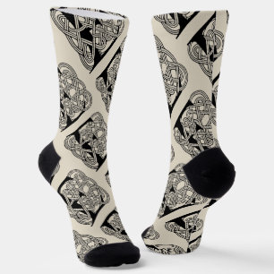 Letter E Celtic Knot Vintag Monogram Socken
