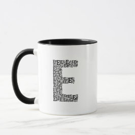 Letter E Coffee Mug Tasse