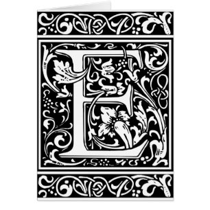 Letter E Mittelalterliche Monogramm Art Nouveau