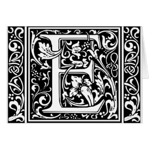 Letter E Mittelalterliche Monogramm Art Nouveau
