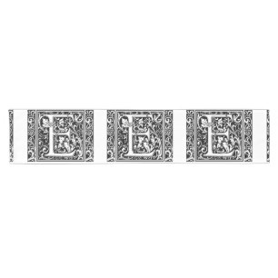 Letter E Mittelalterliche Monogramm Art Nouveau Kurzer Tischläufer