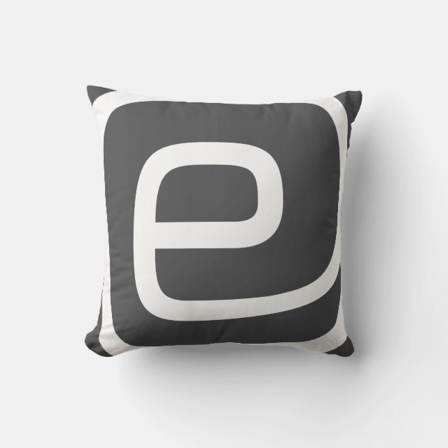 Letter E Monogram Kissen (Vorderseite)