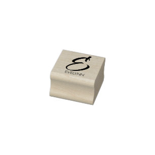 Letter E Monogram Personalisierte Gummi-Briefmarke Gummistempel