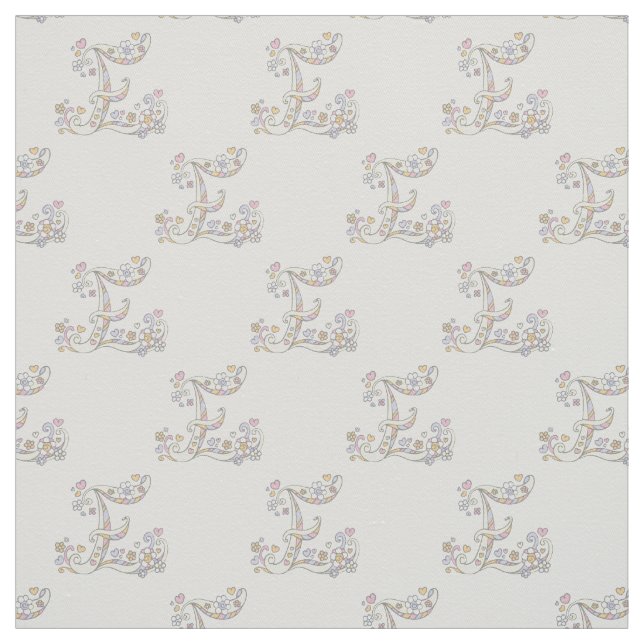 Letter E monogramm dekorativer Text, kundenspezifi Stoff (Muster)