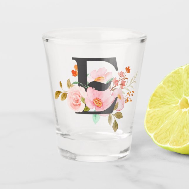 Letter E Shot Glass Schnapsglas (Vorderseite)