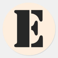 Letter E Stencil Alphabet von Janz Antique White