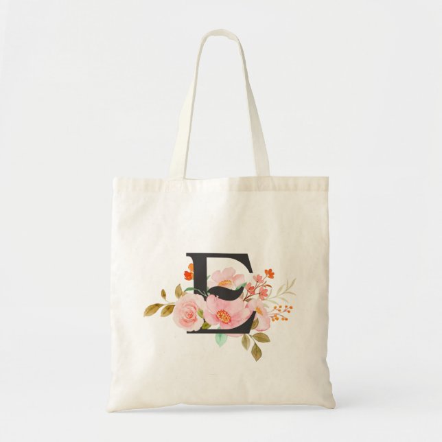 Letter E Tote Bag Tragetasche (Vorne)