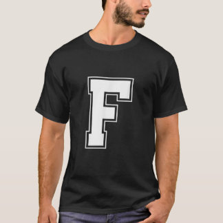 Letter F Alphabet Bold Hauptstadt Upper Case T-Shirt