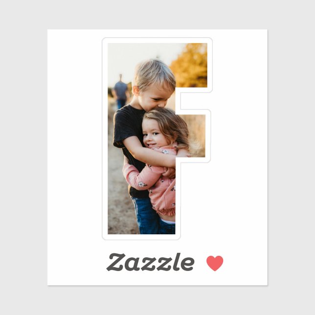 Letter F Alphabet & Photo Custom-Cut Vinyl Sticker (Von Creator hochgeladen)