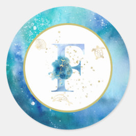 *~* LETTER F - Aufkleber für Nautical Beach Envelo