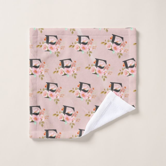 Letter F Badhandtuch Set (Waschlappen)