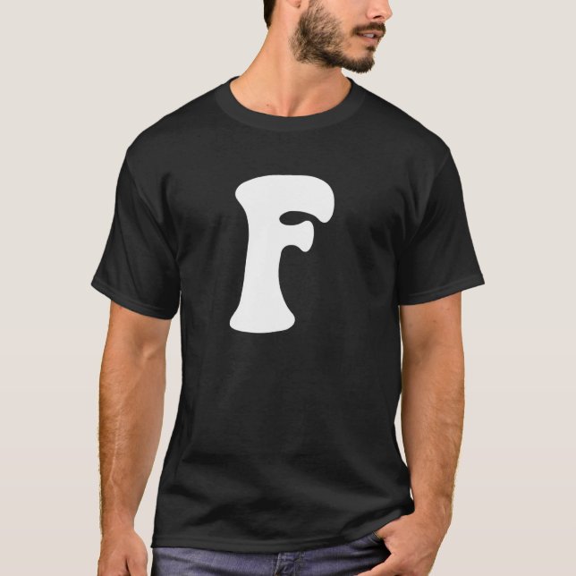 Letter F Capital Alphabet Team Groups Costume Matc T-Shirt (Vorderseite)