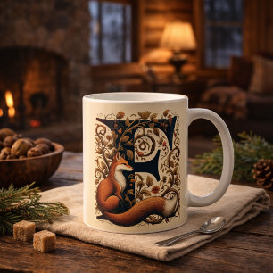 Letter F Fox and Fauna - Personalisieren Kaffeetasse
