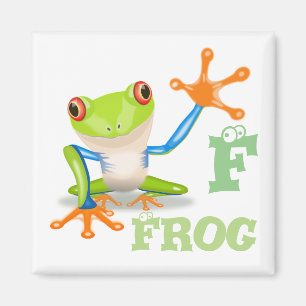 Letter F für Frog-Kindermagnet Magnet