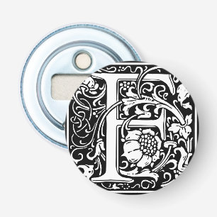 Letter F Mittelalterliche Monogram Art Nouveau Flaschenöffner