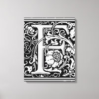 Letter F Mittelalterliche Monogram Art Nouveau