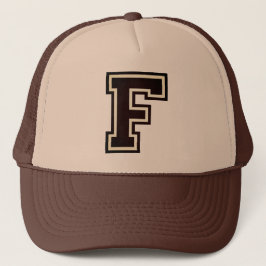 Letter "F" Monogrammed Truckerkappe