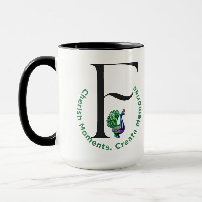 Letter F Peacock Cherish Moments Erstellen von Eri Tasse (Links)