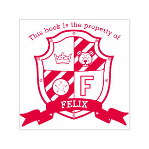 Letter F Rittername Kinderbibliothek Briefmarke Permastempel