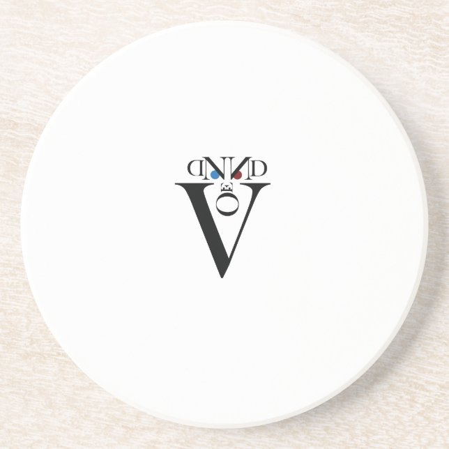 Letter-Face-Untersetzer Sandstein Untersetzer (Vorne)